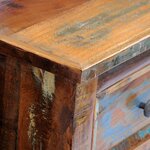 vidaXL Table de chevet avec 2 tiroirs Bois massif recyclé