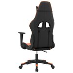 vidaXL Chaise de jeu Noir et orange Similicuir