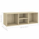 vidaXL Banc de rangement à chaussures Chêne sonoma Bois d’ingénierie