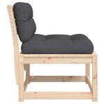 vidaXL Canapé de jardin avec coussins bois de pin solide