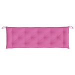 vidaXL Coussin de banc de jardin rose 150x50x7 cm tissu oxford