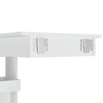 vidaXL Table bar mural Blanc Brillant 102x45x103 5cm Bois d'ingénierie
