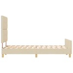 Lit vidaXL Crème 120x200 cm en tissu