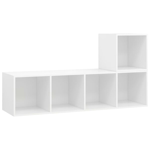 vidaXL Ensemble de meuble TV 2 Pièces Blanc Bois d'ingénierie
