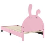 vidaXL Cadre de lit pour enfants avec tête de lit Rose 90 x 200 cm PU