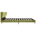 vidaXL Cadre de lit Vert Tissu 135x190 cm