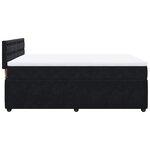 vidaXL Sommier à lattes de lit et matelas Noir 160x200 cm Velours