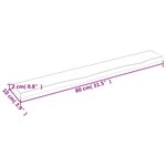 vidaXL Étagère murale 80x10x2 cm bois de chêne massif non traité