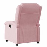 vidaXL Fauteuil inclinable électrique Rose Velours