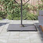 vidaXL Pied de parasol Aspect bois gris foncé 100 x 100 x 4 cm Acier