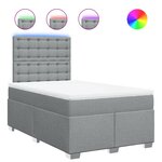 vidaXL Sommier à lattes de lit avec matelas Gris clair 120x200cm Tissu