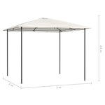 vidaXL Belvédère 3x3x2 6 m Crème 160 g/m²