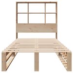 vidaXL Lit bibliothèque sans matelas 90x190 cm bois massif