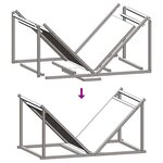 vidaXL Portant de bois chauffage blanc 70x43x34 5 cm