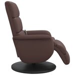 vidaXL Fauteuil inclinable de massage repose-pieds marron similicuir