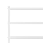 vidaXL Cadre de lit métal sans matelas avec pied de lit blanc 90x190cm