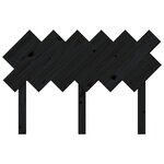 vidaXL Tête de lit Noir 122 5x3x80 5 cm Bois massif de pin