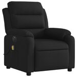 vidaXL Fauteuil de massage inclinable électrique Noir Tissu