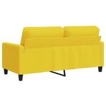 vidaXL Canapé à 2 places Jaune clair 140 cm Tissu
