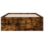 vidaXL Cadre de lit et tiroirs chêne fumé 100x200 cm bois d'ingénierie
