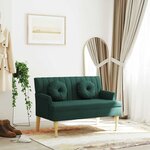 vidaXL Banc avec coussins vert foncé 113x64 5x75 5 cm tissu