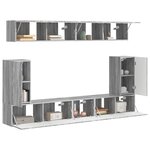 vidaXL Ensemble meuble TV 5 Pièces Gris Sonoma Bois d'ingénierie