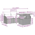 vidaXL Ensemble de canapé de jardin 6 Pièces Marron Poly rotin