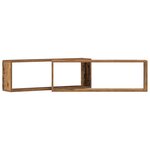 Étagères murales vidaXL 2 Pièces Bois ancien 80x15x26 cm en bois d'ingénierie
