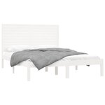 vidaXL Cadre de lit sans matelas blanc 140x200 cm bois massif