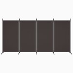 vidaXL Cloison de séparation 4 panneaux Marron 346x180 cm Tissu