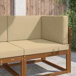 vidaXL Coussin de canapé d'extérieur 3 Pièces Beige Polyester