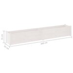 Vidaxl jardinières 2 pièces blanc 200x31x31 cm bois de pin massif