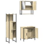 vidaXL Ensemble de meubles de salle de bain 3 Pièces chêne sonoma