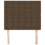 vidaXL Tête de lit marron foncé 100x5x118/128 cm Tissu