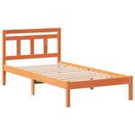 vidaXL Cadre de lit Marron Bois massif en pin