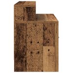 vidaXL Table de chevet avec tiroir vieux bois 51x31x47 cm