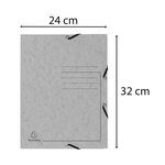 Chemise À Élastique 3 Rabats Carte Lustrée 355gm2 - A4 - Gris - X 25 - Exacompta