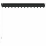 vidaXL Auvent manuel rétractable avec LED 300x250 cm Anthracite