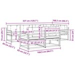 vidaXL Ensemble de canapés d'extérieur 8 pc Naturel et Crème