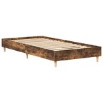 vidaXL Cadre de lit sans matelas chêne fumé 100x200 cm bois ingénierie