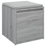 vidaXL Tiroir boîte Sonoma gris 40 5x40x40 cm Bois d'ingénierie