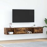 vidaXL Meubles TV 2 Pièces chêne fumé 80x31x25 5 cm bois d'ingénierie