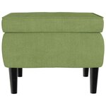 vidaXL Tabouret avec pieds en bois Vert clair Velours