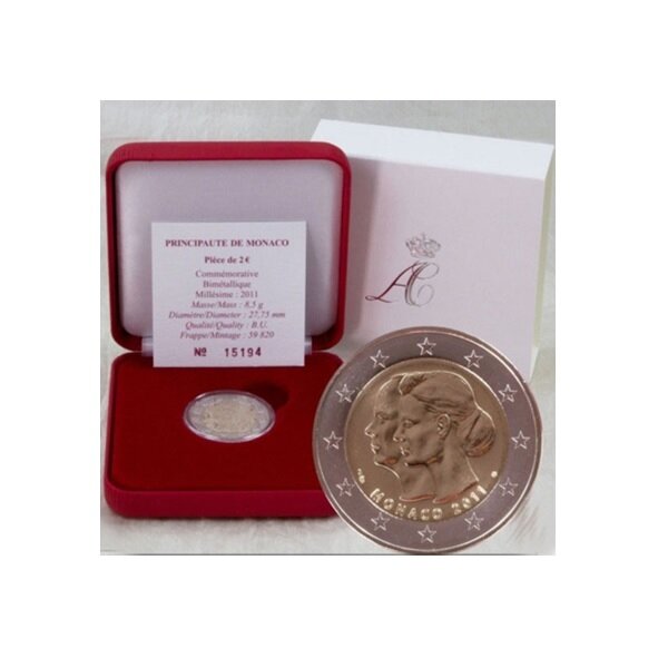 Monaco 2 Euros Commémo. BU 2011 - Mariage Prince Albert II et Princesse Charlène