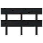 vidaXL Tête de lit Noir 138x3x81 cm Bois massif de pin