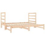 vidaXL Lit coulissant 2x(90x190) cm Bois de pin massif
