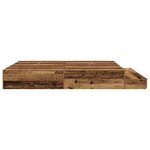 vidaXL Cadre de lit avec rangement Bois ancien 236.5 x 200 x 31.5 cm