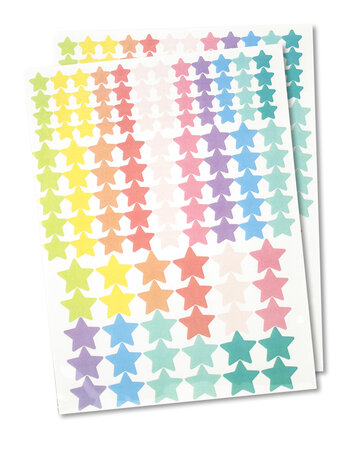 Gommette pour enfant Etoiles Couleur pastel 246 pièces