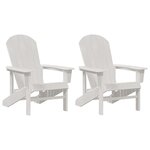 Chaises Adirondack vidaXL 2 Pièces Blanc 74x82x90 cm HDPE