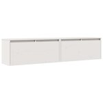 vidaXL Armoires murales 2 Pièces Blanc 80x30x35 cm Bois de pin massif